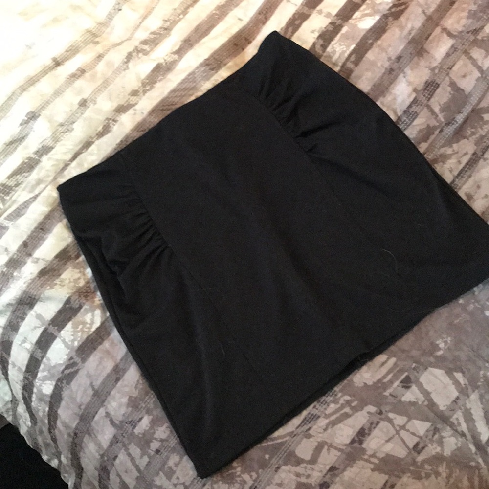 Black mini skirt